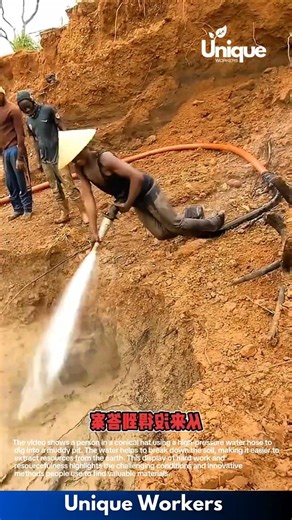 Hard Work in the Mud: Using Water to Dig for Resources