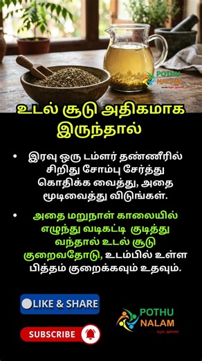 உடல் சூடு குறைக்க இந்த drink போதும்! Natural Cooling Remedy Tamil #bodyheat, #healthy, #viralshorts