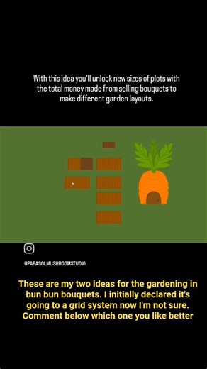Two different gardening ideas #gdevelop #bunbunbouquets #devlog