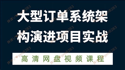 大型订单系统架构演进项目实战