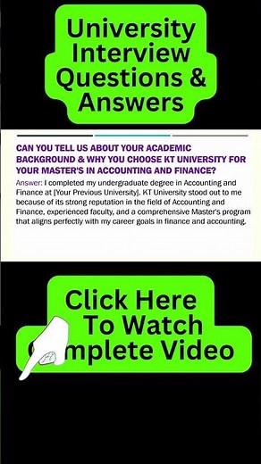 University Interview Questions and Answers - Pass Your University Admission Interview