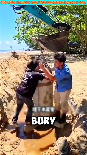 Why Are People Digging Holes Near the Seashore?😱
