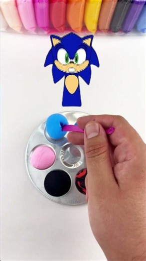 Sonic Team[Normal Vs Horror] Sonic💙 Amy🩷 Shadow🖤 Colour Mixing🌈#sonic #amy #shadow #colors #hedgehog