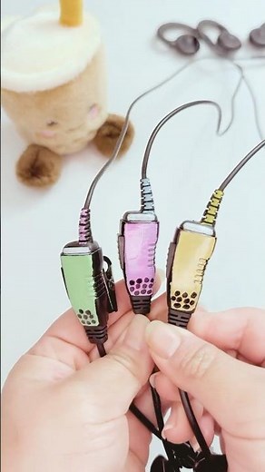 Turning My Radio PTT Button Into Boba 🧋 | DIY Custom Earpiece #shorts #boba #diy #walkietalkies