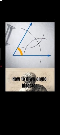 How to draw angle bisector? angle bisector construction #shorttricks #mathematics #mathstricks
