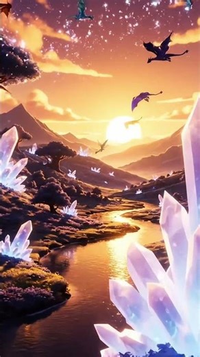 Dragon Valley Journey | Peaceful Fantasy World at Golden Sunset
