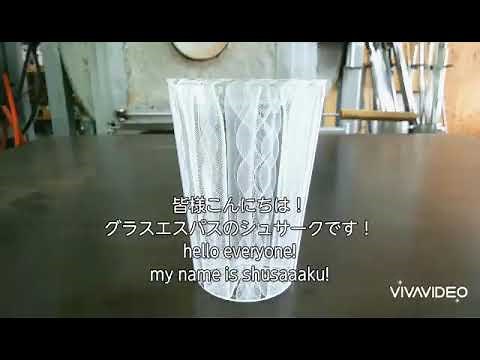 吹きガラス！ レース棒をロールアップ！ ファイバーレースグラスの作り方 glassblowing. roll up twistcanes.
