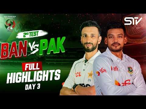 Full Highlights | Bangladesh vs Pakistan | 2nd Test, Day 3 | ICC World Test Championship | M9I1K