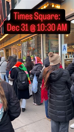 Live from Times Square: people starting to line up for the Ball Drop! #newyork #nyc #nye | New York - NewYork.co.uk