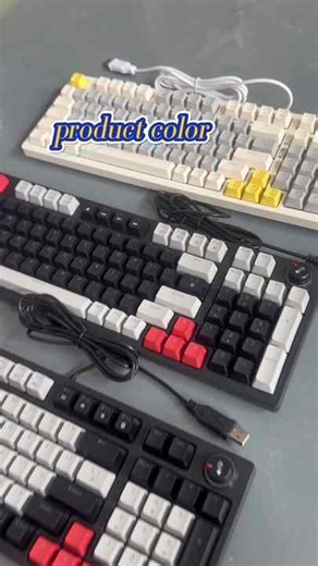 T-WOLF T50 Wired Gaming Mechanical Keyboard Hotswappable Cyan Axis Keyboard Mechanical 98keys with Multi Function Knob RGB Light