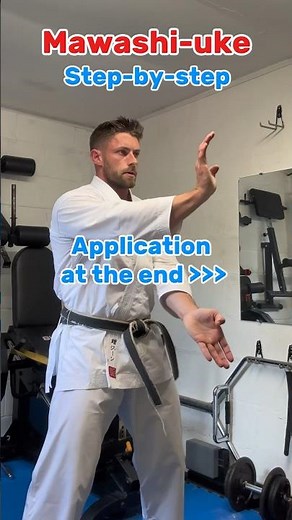 Mawashi-uke: Step-by-step + application 🥋 #karate #shotokan #kata #martialarts