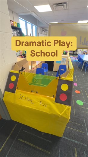 🚌✨ Welcome aboard our Dramatic Play Center, now set up as a delightful school! In this video, I take you on a tour of our imaginative classroom setup that ties perfectly into our transportation theme. 🎭📚 Check out our handmade cardboard school bus, complete with whimsical parts that spark creativity and role-play. Plus, don’t miss the teacher’s area where students can step into the role of leading the class, and a carefully selected array of books perfect for easy retelling. | Preschool Vibes