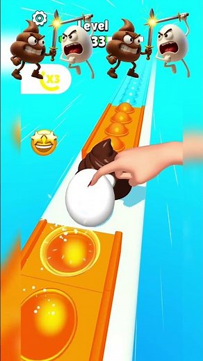 Ultimate Poop Egg Popper Game 💩 | Crazy Hand Touch Challenge | Pop Run 3D Funny Moments #shorts
