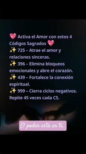 💖 Activa el Amor con estos Códigos Sagrados 💖 #amor #manifestation #parati #universo