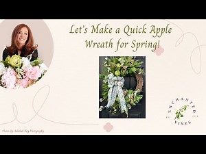 Here’s a quick wreath design with apples and cherry blossoms #springwreath #wreathtutorial #diy