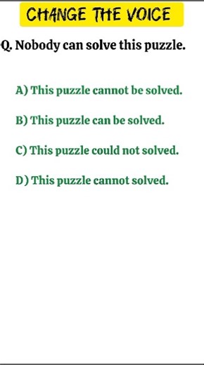 Voice Change Quiz l Easy Grammar Pro l #quiz #shorts #education
