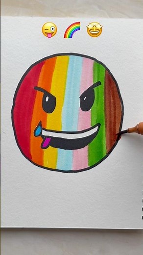 Creative Emoji 😍Art #shorts #ytshorts #emoji #viral #art #kids #kidsart #creative