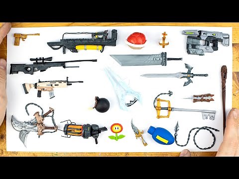 Creating the MOST POWERFUL WEAPONS in Video Game History (with Polymer Clay)