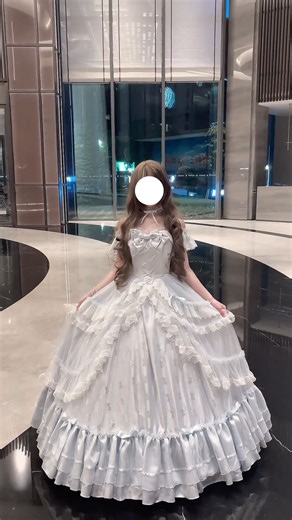 Devil Inspired on Instagram: "👑 A dreamy floor-length blue Hime Lolita dress that flows softly from an off-shoulder neckline, featuring layered bow-fabric details that create an elegant, romantic princess silhouette.💙🌷 ✨ Dress — search “SWMAL-001” on devilinspired.com — $82.00 ✨ Big Bow Tulle Train — search “SWMAL-002” — $19.99 🛍️ Complete your glamorous Hanayome princess coord 🎄 Holiday Shopping Season! Free Shipping Over $69 #himelolita #hanayome #princessdress #elegantstyle #devilinspire