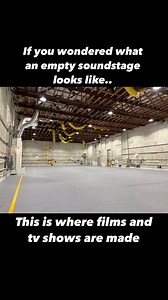 This is what an empty soundstage looks like. Sets are built in here to resemble homes, apartments, restaurants, or any location you could think of. #movies #moviemagic #hollywood ##filmmaking | Freyzel Productions