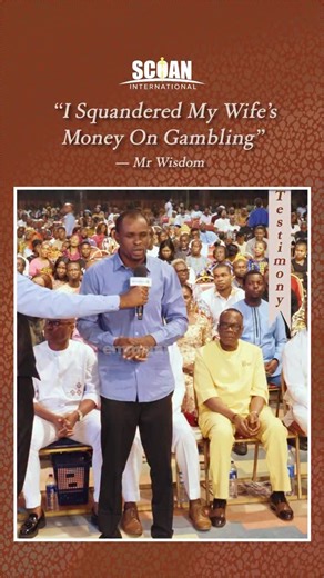 Wisdom’s Deliverance From Gambling — This Thursday on SCOAN Facebook! For 11 long years, Wisdom struggled with the spirit of gambling, which destroyed his reputation and even forced him to run away from home. Despite being a hardworking and trustworthy realtor, nothing he tried brought relief or restoration. After hearing the persistent call in his conscience, Wisdom finally came to The Synagogue, Church Of All Nations (SCOAN) — and the power of God broke the chains of addiction! Don’t miss his 
