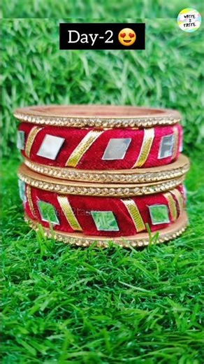 DIY Navratri Bangles/ old bangles reuse ideas😱 2/9 #shorts #diy #viral #art #youtubeshorts #navratri