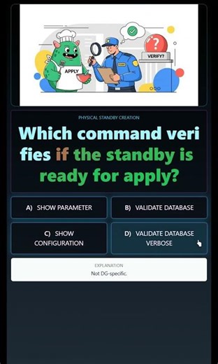 IT Certifications: Oracle Data Guard Standby Verification Certification Prep
