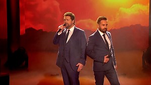 Michael Ball and Alfie Boe perform a medley of songs from the musical Les Miserables