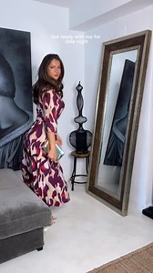 GRWM for date night  shop our Purple And Cream Animal Print 3/4 Sleeve Shirt Midi Dress $61 | AX Paris | Facebook