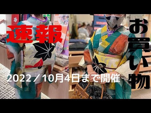 着物が2000円代から⁉️きものお買い物速報 きものステーション京都で時代衣装池田さん黄八丈試着して買う着物初心者 アンティーク着物 リサイクル着物
