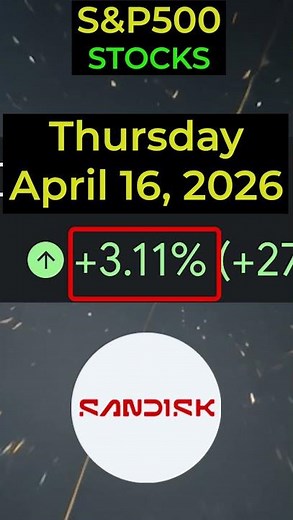 🔥 SanDisk SNDK STOCK (April 16, 2026)🔥 #sp500 #nasdaq #stocks
