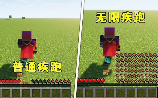 我的世界：无限疾跑，不消耗饥饿值，跑图必备黑科技