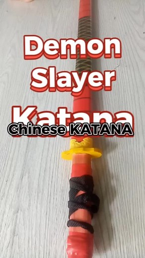 Wooden Samurai Japanese Sword for Kids Demon Slayer Costume Toy