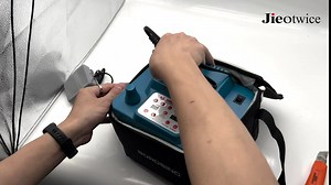 Professional Double Hole Inflator Electric Balloon Pump Timing Quantitative with Memory Function Foot Switch 800W