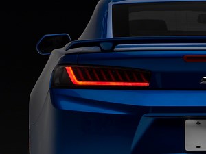 Camaro LED Tail Lights with Sequential Turn Signals; Matte Black Housing; Clear Lens (16-18 Camaro) - Free Shipping