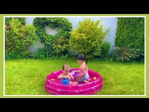 Kids Pool Playtime/ Filipina-German Siblings