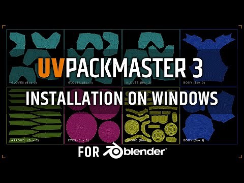 UVPackmaster 3 Blender tutorial - installation on Windows