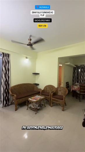 REAL LAND MAKERS on Instagram: "🏠 PROPERTY CODE: 709 ✨ 2BHK Fully Furnished Flat for Rent ✨ 📍 Location: Vazhakala • Just 2 km from Edappally 🚗 • Calm & residential area 🌿 💰 Rent: ₹25,000 / month ✅ Including MMC 👥 Preferred Tenants: • Family 👨‍👩‍👧‍👦 • Bachelors 👨‍💼 🛋️ Property Details: • 2BHK • Fully Furnished 🏡 • Well-maintained flat ✨ 📞 More details – Contact now! 📲 8891968985 📲 8943070802 #kakkanad #kochi #rent #ernakulam😍 #bachlorlife❤️"