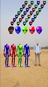 blue, green, red,& purple alien dancing and headmatching gamemagical video #shorts