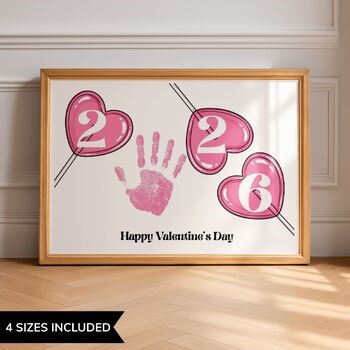 Candy Valentines Day Handprint Craft February Craftivity Kindergarten Project
