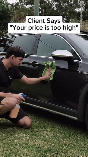 Step by step script for car detailers 👇 “Why do you say it's too expensive” First, clarify what they mean. Most people assume and they go into objection handling mode and never ask. And lose the sale. They’ll typically say… “I found someone who will do it cheaper.” You’ll ask: 2. “That’s fine. Is cost the most important thing for you, or is getting your car back to brand new and protecting it for the long term more important” Now they’ll say… “I want it protected and looking brand new for sure 