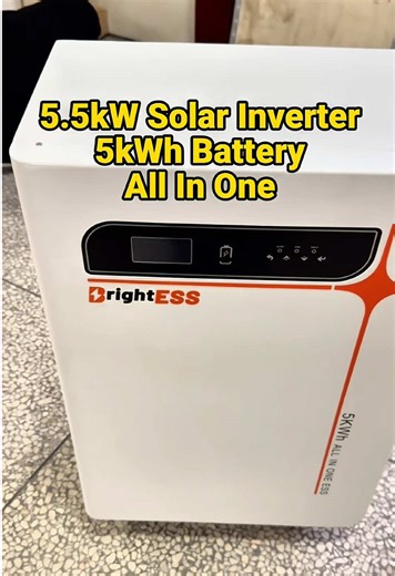 BrightESS 5.5kW solar hybrid inverter 5kWh lithium battery integrated all in one energy storage system, store sunlight, stay bright! #solar #energy #storage #battery #CapCut