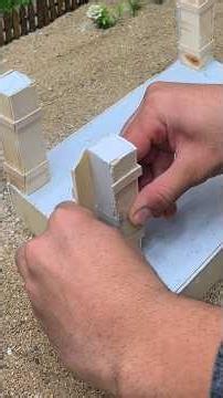 Building a Mini Brick House with Tiny Bricks & Mini Masonry Tools 🧱 #shorts #diy