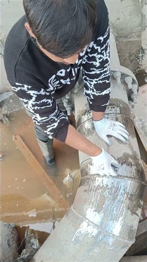 Ultrasonic test (UT) of MS pipe weld joint.