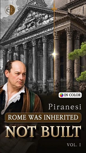 Rome wasn't built. It was found — Piranesi.