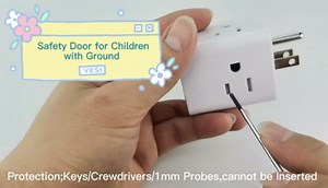 Multi Plug Outlet Extender, Vsanstar 3 Prong Wall Tap 4 Way AC Electrical Outlets Power Strip, Power Plug Splitter Grounded to USA Adapter for Home Office, Kitchen (USA Plug Outlet)