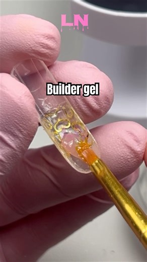 Builder gel with Dual system 💅🏻💖 #nails #nailart #youtubeshorts