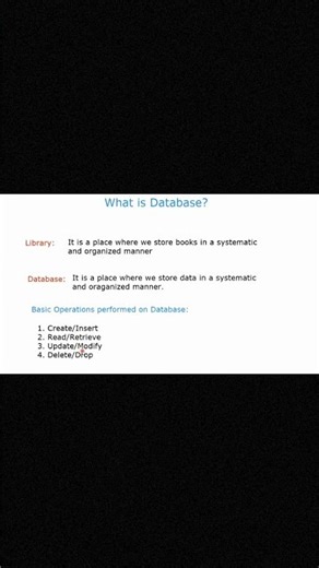Basic Operations performed on Database || CRUD operations || SQL