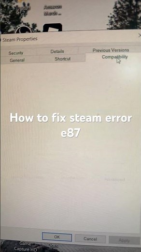 How to fix steam error e87