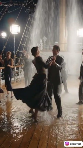 Titanic Set Par Rain Dance 😳 #titanic #vfx #cinematic #moviemaking #behindthescenes